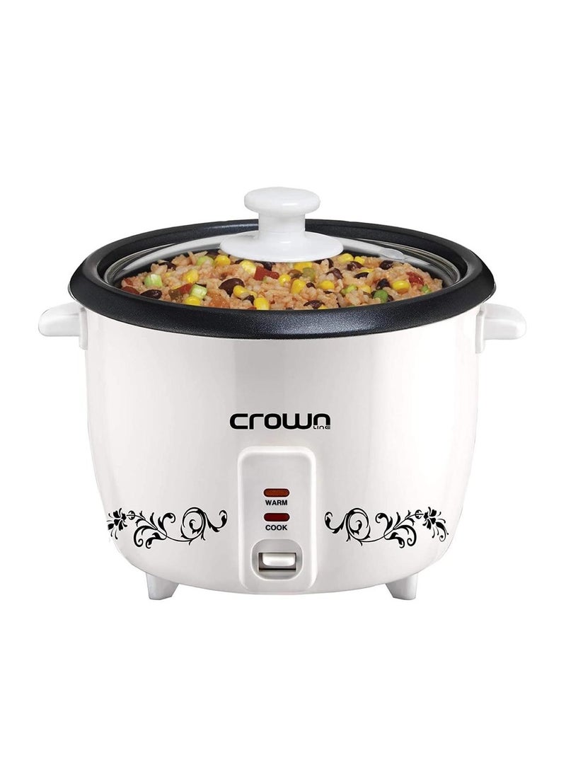 Crownline Rice Cooker with Steamer, 220-240 V, 50/60 Hz 1.8 L 700 W RC-170 White - Image 2