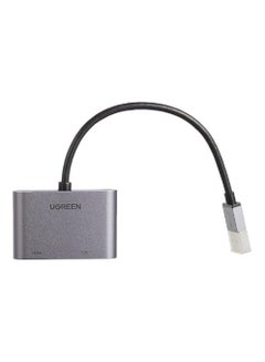 يو جرين USB 3.0 To HDMI+VGA Converter Grey 