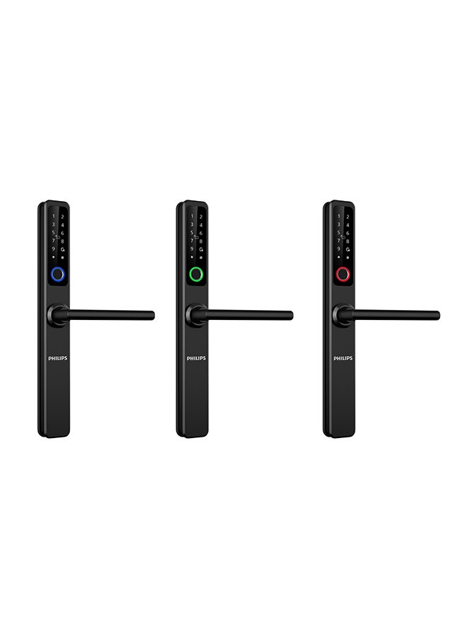Philips - Smart Lock  Digital Lock Auto-lock Fingerprint Hidden Keypad Black 324.72 x 141.38 x 72mm - Image 1