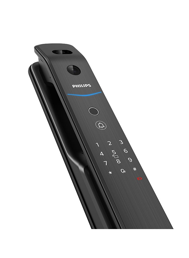 Philips - Smart Lock Digital Lock Auto-lock App Alarming Facial Recognition Fingerprint Hidden Keypad Video Communication Black 421.57 * 79.65 * 67.33mm - Image 1