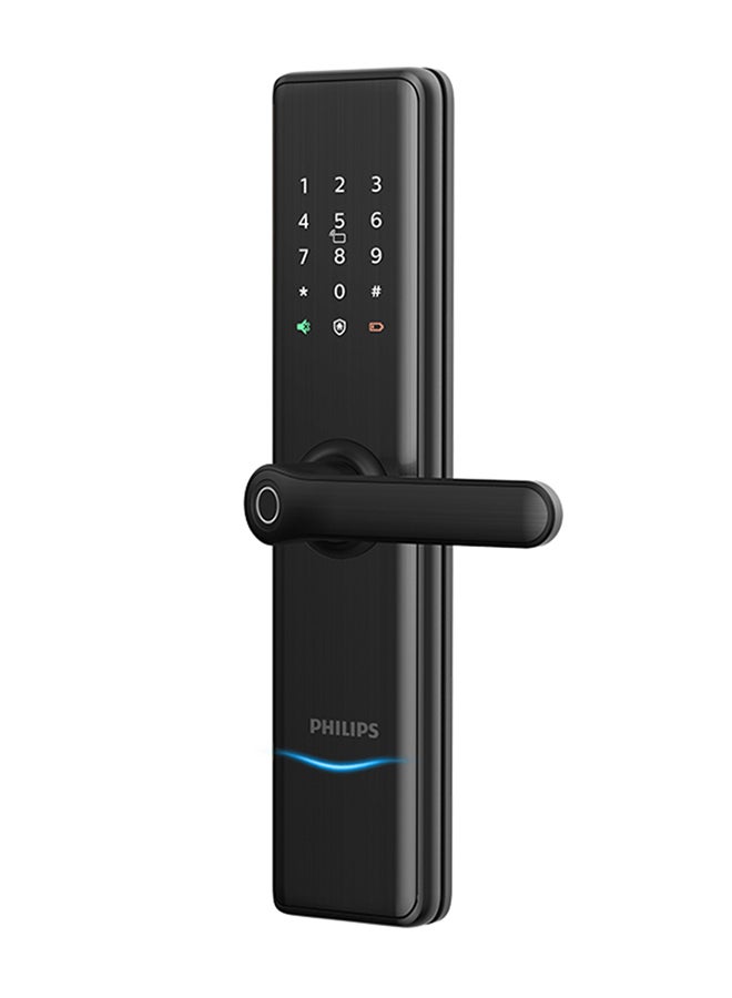Philips - Smart Lock  Digital Lock Auto-lock App Alarming Fingerprint Hidden Keypad Black 362.8 x 79.5 x 81.9mm - Image 1