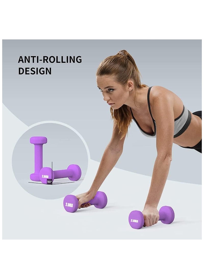 Cool Baby - 2Pcs Dumbbells Weights Exercise-2KG ‎21 x 13 x 13cm - Image 1