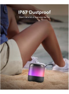 Soundcore Soundcore Glow Mini Portable Speaker, Bluetooth Speaker with 360° Sound, Light Show, 12H Battery, Customizable EQ and Light, IP67 Waterproof and Dustproof, for Camping, Home, and Beach Parties Black  - Image 5