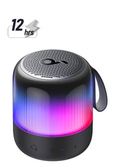 Soundcore Soundcore Glow Mini Portable Speaker, Bluetooth Speaker with 360° Sound, Light Show, 12H Battery, Customizable EQ and Light, IP67 Waterproof and Dustproof, for Camping, Home, and Beach Parties Black  - Image 1