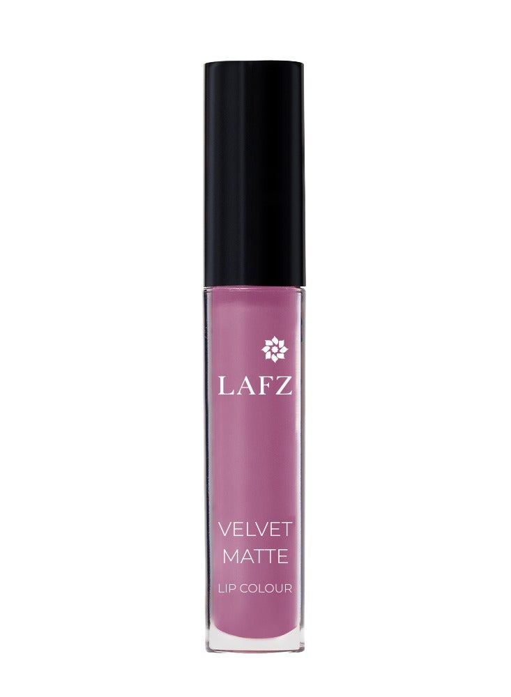 LAFZ Lafz Transfer Proof & Smudge Proof Velvet Matte Lip Colour - Full Coverage, Up To 12 Hours Stay, Halal & Vegan, 5.5 ml (Luscious Lilac) Luscious Lilac  - Image 1
