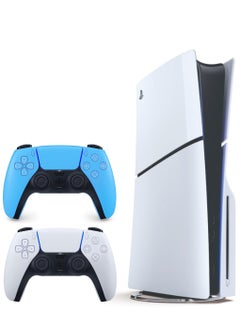 PlayStation 5 Slim Disc Console With Extra Wireless Controller - Blue