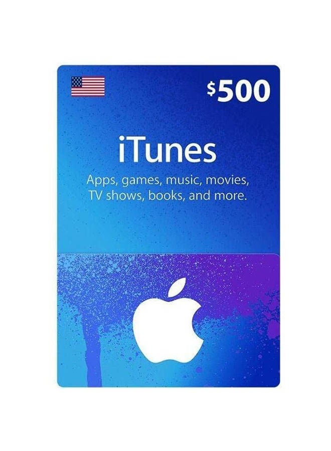 أبل بطاقة هدايا iTunes بقيمة 500 دولار – الولايات المتحدة الأمريكية 