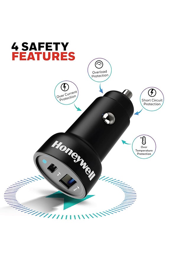 83W Ultrafast Car Charger Dual Port 65W Type C Pd And 18W Usb A Port For Laptop Hp Dell Google Pixel Iphone Series 16/15/14/13/12/11 Samsung Ipad And Oneplus With Pps Support Black Black