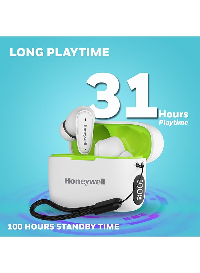 هوني ويل Moxie V1100، سماعات أذن TWS لاسلكية داخل الأذن مع حافظة عرض البطارية الرقمية، بلوتوث V5.3، 31 ساعة من وقت التشغيل، 13 مم * 2 برامج تشغيل، شحن سريع، ضمان المصنع لمدة عامين - Image 2