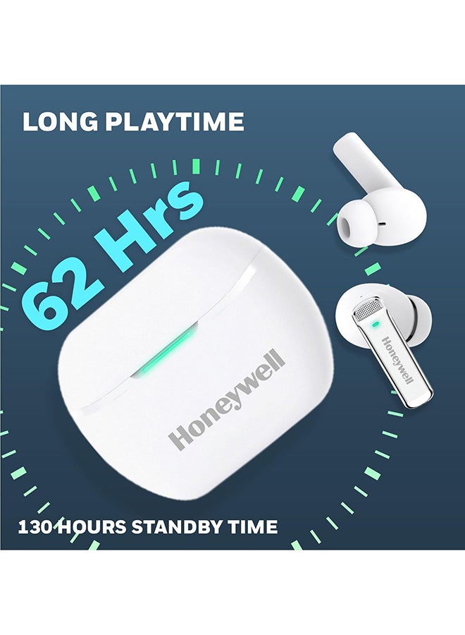 هوني ويل Trueno U5100، سماعات أذن لاسلكية HYBRID ANC TWS، مع 33 ديسيبل ANC، وضع الكمون المنخفض، 6 ميكروفونات، بلوتوث V5.2، 62 ساعة من وقت التشغيل، ضمان الشركة المصنعة لمدة عامين - Image 2