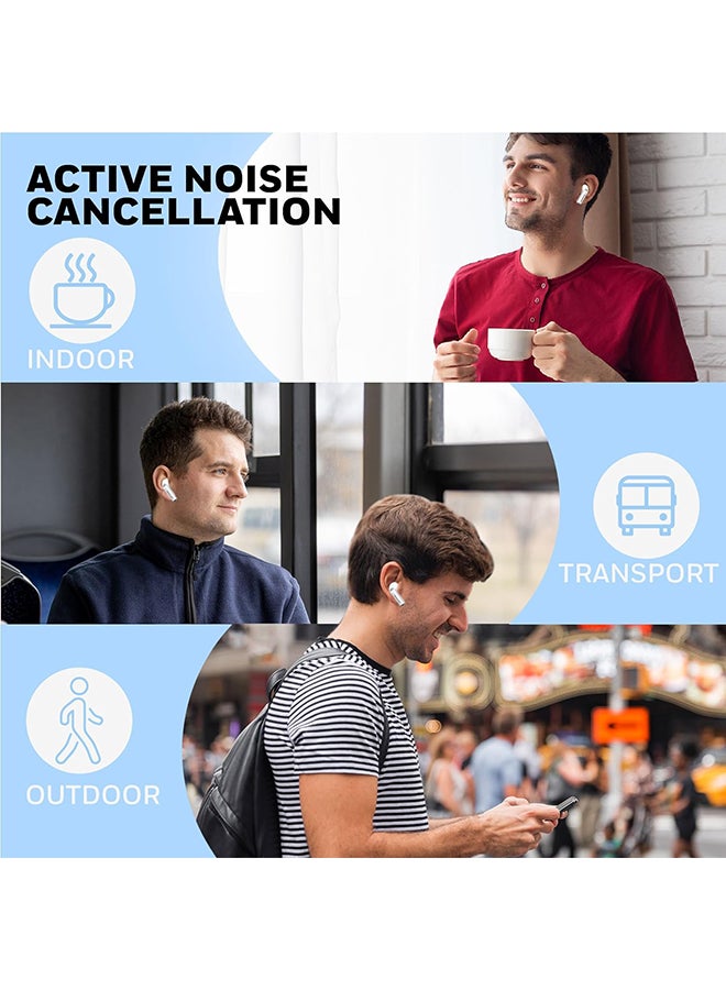 هوني ويل Trueno U5100، سماعات أذن لاسلكية HYBRID ANC TWS، مع 33 ديسيبل ANC، وضع الكمون المنخفض، 6 ميكروفونات، بلوتوث V5.2، 62 ساعة من وقت التشغيل، ضمان الشركة المصنعة لمدة عامين - Image 3