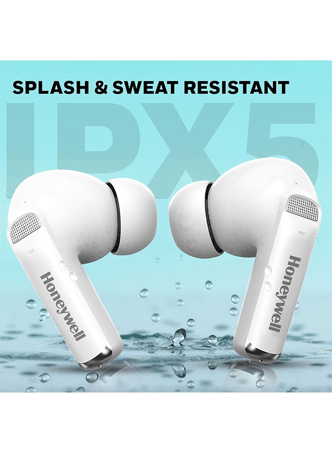 هوني ويل Trueno U5100، سماعات أذن لاسلكية HYBRID ANC TWS، مع 33 ديسيبل ANC، وضع الكمون المنخفض، 6 ميكروفونات، بلوتوث V5.2، 62 ساعة من وقت التشغيل، ضمان الشركة المصنعة لمدة عامين - Image 4