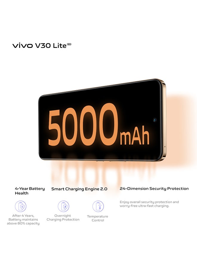 vivo - V30 Lite 5G Dual Sim Leather Orange 12Gb+12Gb Ram 256Gb With Exclusive Gifts Earbuds, Smart Fitness Band, 80W Charger And 24 Months Warranty + 1 Year Screen Replacement - Middle East Version - Image 1