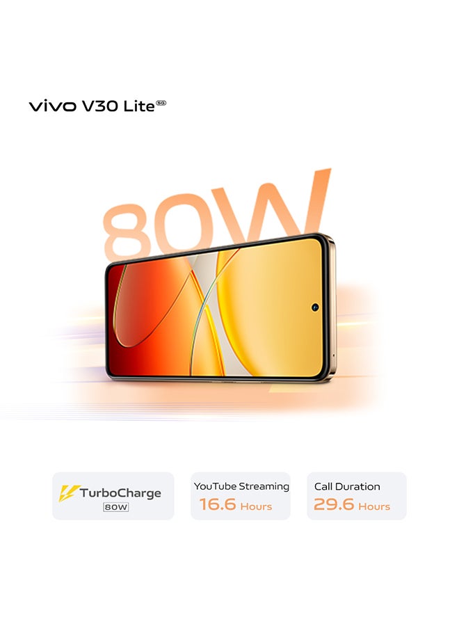 vivo - V30 Lite 5G Dual Sim Leather Orange 12Gb+12Gb Ram 256Gb With Exclusive Gifts Earbuds, Smart Fitness Band, 80W Charger And 24 Months Warranty + 1 Year Screen Replacement - Middle East Version - Image 1