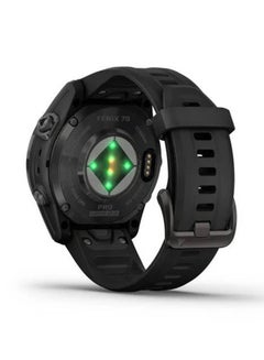GARMIN Fenix 7S Pro - 42MM - Sapphire Solar Edition - Up To 14 Days Battery Life - 1.2"inch Sunlight-Visible  Display, Scratch Resistant, Power Sapphire™, Heart Rate Monitor, All Day Stress Monitor, Power Sapphire Solar Charging Lens, Advanced GPS Features, iOS and Android Compatible Carbon Gray DLC Titanium with Black Band  - Image 3