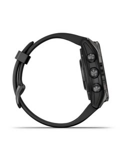 GARMIN Fenix 7S Pro - 42MM - Sapphire Solar Edition - Up To 14 Days Battery Life - 1.2"inch Sunlight-Visible  Display, Scratch Resistant, Power Sapphire™, Heart Rate Monitor, All Day Stress Monitor, Power Sapphire Solar Charging Lens, Advanced GPS Features, iOS and Android Compatible Carbon Gray DLC Titanium with Black Band  - Image 2