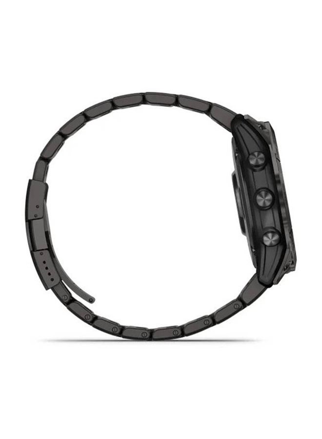 جارمين - Fenix 7X Pro Sapphire Solar Edition باللون الرمادي الكربوني DLC تيتانيوم مع حزام من التيتانيوم باللون الرمادي الكربوني - Image 1