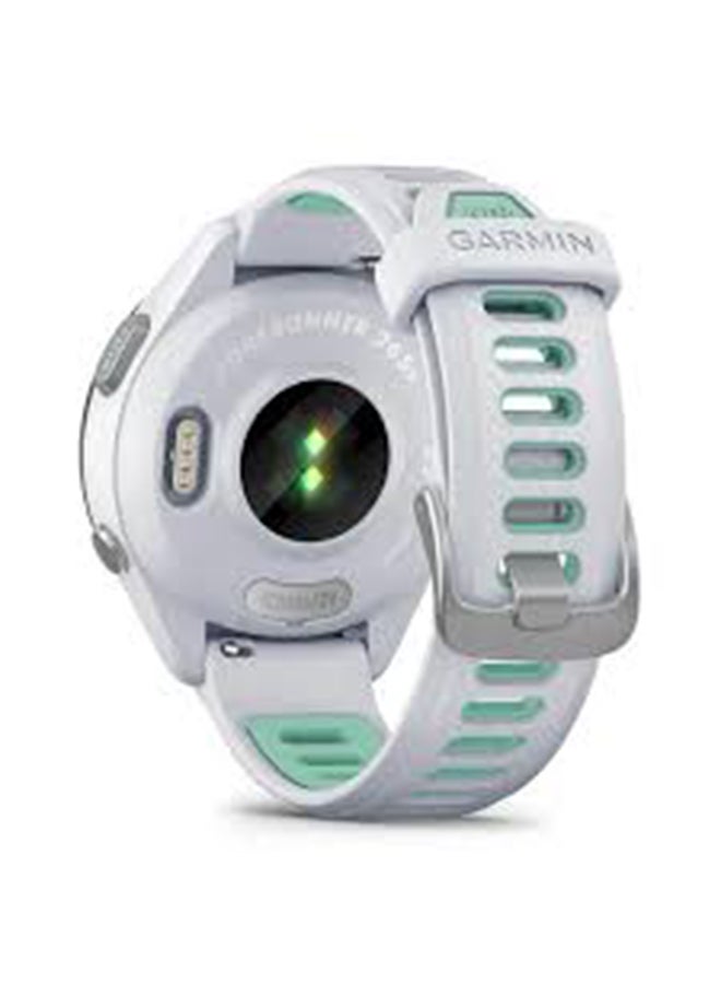 GARMIN - Forerunner 265S - 42MM - Up To 24 Hours Battery Life in GPS Mode - 1.1"inch Amoled Display, Scratch Resistant, Corning® Gorilla® Glass 3, Heart Rate Monitor, Stress Tracking, Save Music On Device, Advanced GPS and Running Features, iOS and Android Compatible Whitestone Case and Whitestone/Neo Tropic Silicone Band - Image 1
