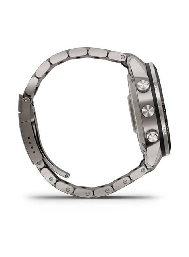 Marq Aviator Gen 2 - Ultimate Luxury Smartwatch - 46MM - Grade 5 Titanium Material, Up To 16 Days Battery Life - 1.2"inch Amoled Display, Scratch Resistant, Domed Sapphire Crystal, 20+ Aviation Features, Advanced GPS Features, Built-in GNSS and Sports App, iOS and Android Compatible Silver Titanium Band