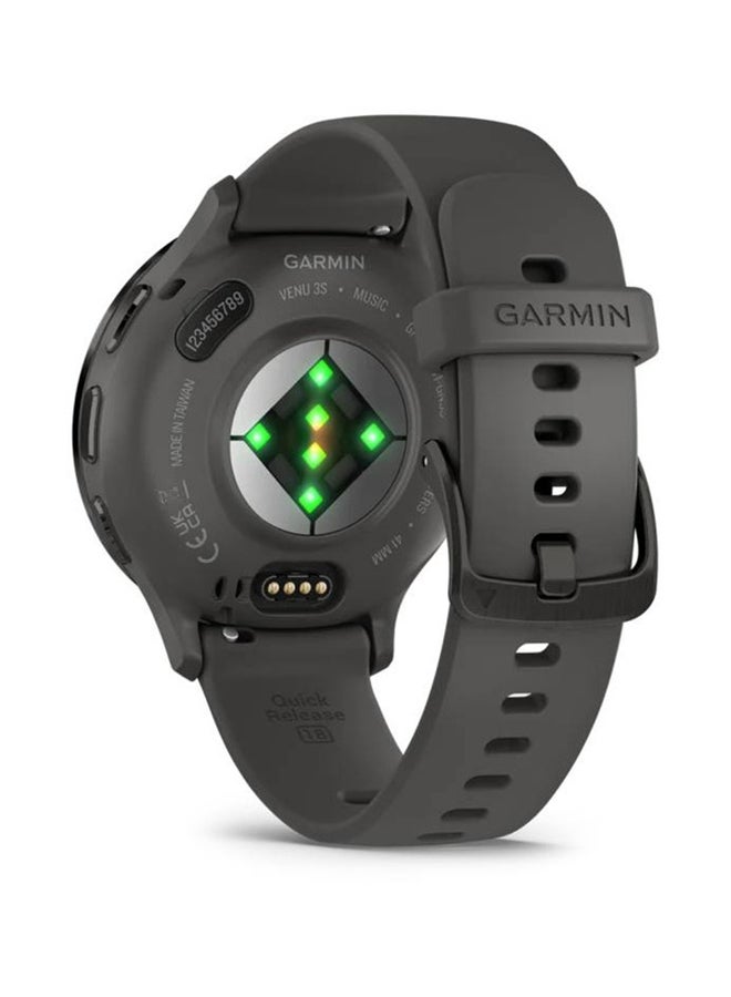 GARMIN Venu 3S - 41MM - Up To 10 Days Battery Life - 1.2"inch Amoled Display, Scratch Resistant, Corning® Gorilla® Glass 3, Heart Rate Monitor, Stress Tracking,  Built-in Sports Apps, Advanced GPS Features, iOS and Android Compatible pebble grey case and silicone band  - Image 4