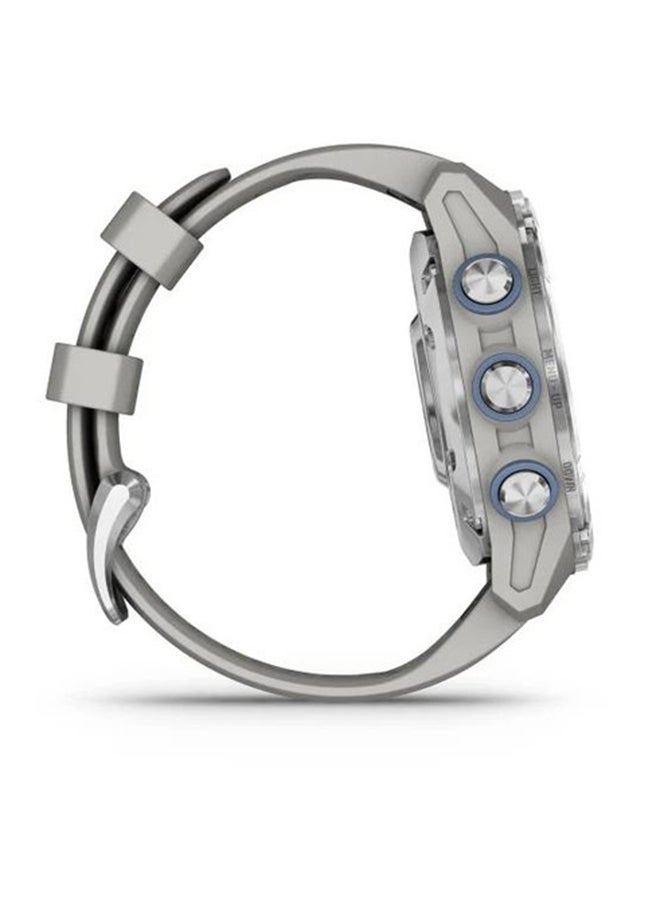 GARMIN - Descent Mk3 - 43MM - Up To 10 Days Battery life - 1.2"inch Amoled Display, Scratch Resistant, Sapphire Crystal, Heart Rate Monitor, All Day Stress Monitor, Advanced GPS Features, Dive Features, iOS and Android Compatible Fog Grey Silicone Band - Image 1