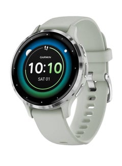 Venu 3S - 41MM - Up To 10 Days Battery Life - 1.2"inch Amoled Display, Scratch Resistant, Corning® Gorilla® Glass 3, Heart Rate Monitor, Stress Tracking,  Built-in Sports Apps, Advanced GPS Features, iOS and Android Compatible Sage Grey Case And Silicone Band