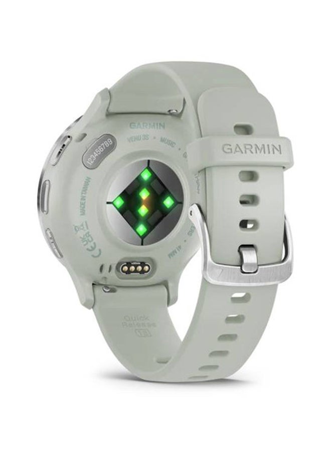 GARMIN - Venu 3S - 41MM - Up To 10 Days Battery Life - 1.2"inch Amoled Display, Scratch Resistant, Corning® Gorilla® Glass 3, Heart Rate Monitor, Stress Tracking,  Built-in Sports Apps, Advanced GPS Features, iOS and Android Compatible Sage Grey Case And Silicone Band - Image 1