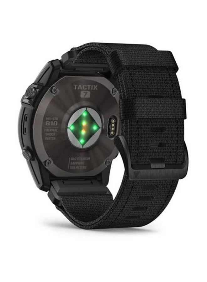 GARMIN - Tactix 7 - 51MM - Up To 31 Days of Battery Life - 1.4"inch Amoled Display, Scratch Resistant, Sapphire Crystal, Heart Rate Monitor, Stress Tracking, Advanced GPS Features, Specific Features Such As Night Vision Compatibility, Stealth Mode and Kill Switch , iOS and Android Compatible Black - Image 1