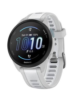 GARMIN Forerunner 165 - 43MM - Up To 11 Days Battery Life  - 1.2"inch Amoled Display, Scratch Resistant, Chemically Strengthened Glass, Heart Rate Monitor, Stress Tracking, Advanced GPS and Running Features, Built-in GNSS and Sports App, iOS and Android Compatible Mist grey Whitestone  - Image 1