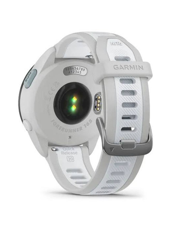 GARMIN - Forerunner 165 - 43MM - Up To 11 Days Battery Life  - 1.2"inch Amoled Display, Scratch Resistant, Chemically Strengthened Glass, Heart Rate Monitor, Stress Tracking, Advanced GPS and Running Features, Built-in GNSS and Sports App, iOS and Android Compatible Mist grey Whitestone - Image 1