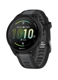 GARMIN Forerunner 165 - 43MM - Up To 11 Days Battery Life - 1.2"inch Amoled Display, Scratch Resistant, Chemically Strengthened Glass, Heart Rate Monitor, Stress Tracking, Advanced GPS and Running Features, Built-in GNSS and Sports App, iOS and Android Compatible Black Slate Grey  - Image 1