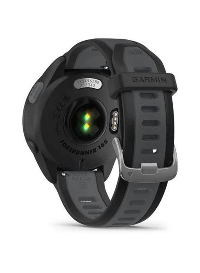 GARMIN - Forerunner 165 - 43MM - Up To 11 Days Battery Life - 1.2"inch Amoled Display, Scratch Resistant, Chemically Strengthened Glass, Heart Rate Monitor, Stress Tracking, Advanced GPS and Running Features, Built-in GNSS and Sports App, iOS and Android Compatible Black Slate Grey - Image 1