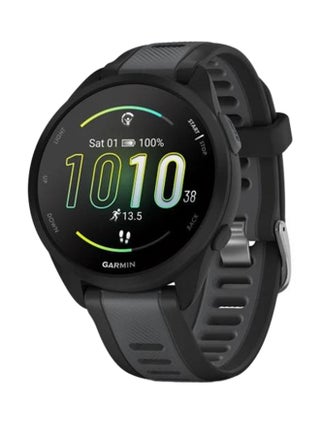 Forerunner 165 Music - 43MM - Up To 11 Days Battery Life - 1.2"inch Amoled Display, Scratch Resistant, Chemically Strengthened Glass, Heart Rate Monitor, Stress Tracking, Save Music On Device, Advanced GPS and Running Features, Built-in GNSS and Sports App, iOS and Android Compatible Black and Grey - pnsku/N70051999V/45/_/1709616715/b041b1fb-bf76-4517-b72f-5286ffd20783
