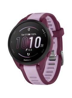 GARMIN Forerunner 165 Music - 43MM - Up To 11 Days Battery Life - 1.2"inch Amoled Display, Scratch Resistant, Chemically Strengthened Glass, Heart Rate Monitor, Stress Tracking, Save Music On Device, Advanced GPS and Running Features, Built-in GNSS and Sports App, iOS and Android Compatible Berry/Lilac  - Image 1