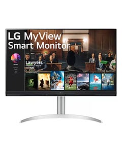 32 inch Smart Monitor (32SQ730S-W) 4K UHD(3840x2160) Display, webOS Smart Monitor, ThinQ Home, Magic Remote, USB Type-C, 2x5W Stereo Speakers, AirPlay 2, Screen Share, Bluetooth Silver