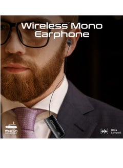 PROMATE Wired Earphone, Dynamic High Definition Bluetooth 5.3 Retractable,22H Play Time, Voice Assistant, Mono ENC Earphone, MonoFlix Black  - Image 2