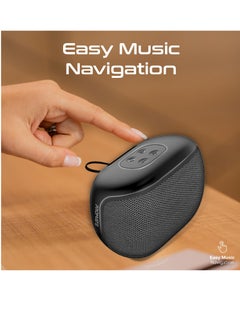 PROMATE Bluetooth Speaker, Premium 5W True Wireless IPX4 Water Resistant Portable Speaker with HD Sound, Long 24H Playtime, USB Flash Port, Mood Black  - Image 3