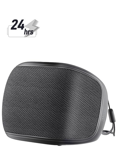 Bluetooth Speaker, Premium 5W True Wireless IPX4 Water Resistant Portable Speaker with HD Sound, Long 24H Playtime, USB Flash Port, Mood Black