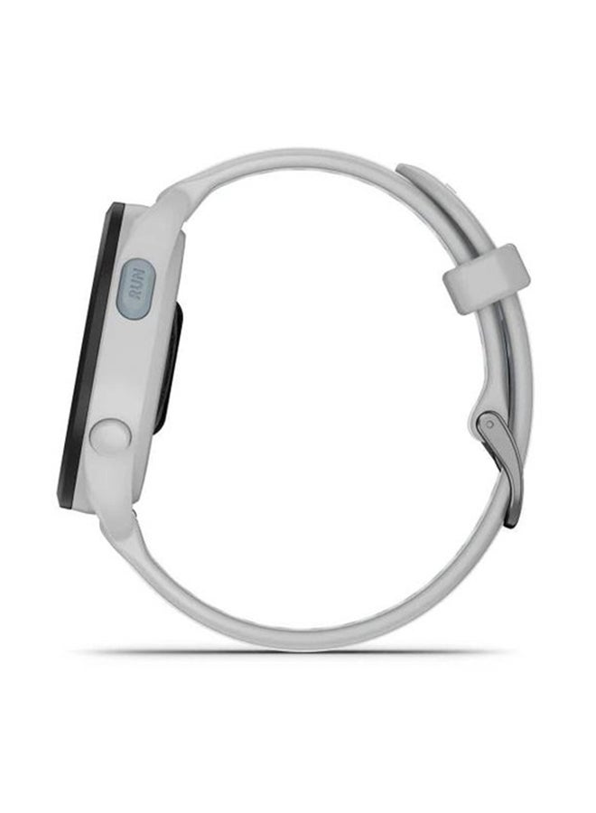 GARMIN - Forerunner 165 Music - 43MM - Up To 11 Days Battery Life - 1.2"inch Amoled Display, Scratch Resistant, Chemically Strengthened Glass, Heart Rate Monitor, Stress Tracking, Save Music On Device, Advanced GPS and Running Features, Built-in GNSS and Sports App, iOS and Android Compatible Mist Gray/Whitestone - Image 1