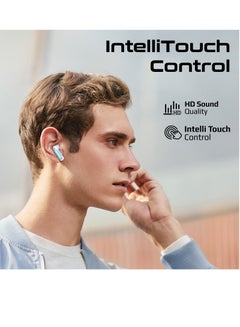 PROMATE Earbuds, In-Ear True Wireless Bluetooth v5.3 Earphones with Transparent Case, 26-hour Playback Time, Intelligent Touch Controls and 350mAh Battery Capacity for iPhone, Galaxy, TransPods Blue  - Image 3