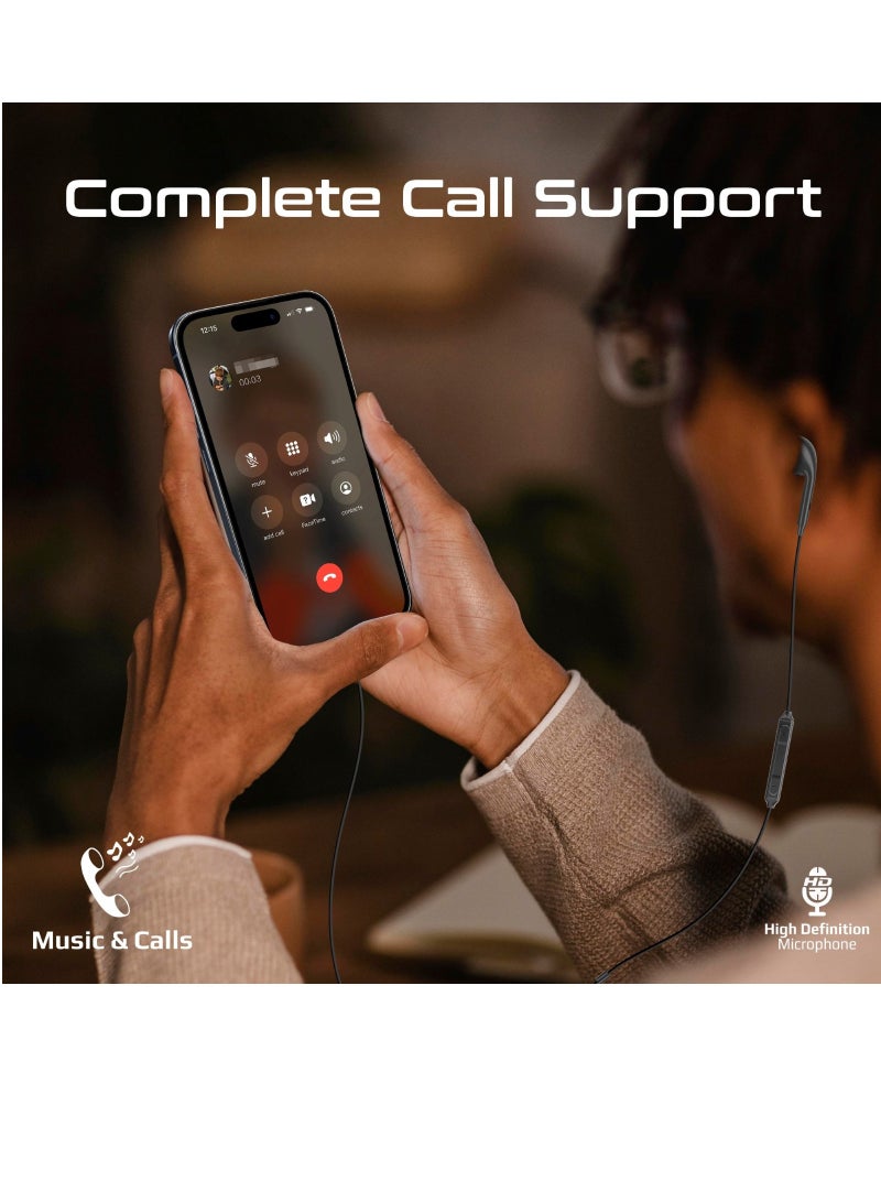 سماعات أذن مع موصل USB-C، سماعة أذن مريحة USB-C HD أحادية مع ميكروفون، عزل الضوضاء، وظيفة الاتصال، والتحكم في مستوى الصوت في الخط لأجهزة iPhone 15، iPad Air، IPod، MonoPod-C أسود