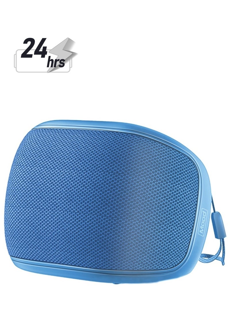 PROMATE Bluetooth Speaker, Premium 5W True Wireless IPX4 Water Resistant Portable Speaker with HD Sound, Long 24H Playtime, USB Flash Port, Mood Blue  - Image 1