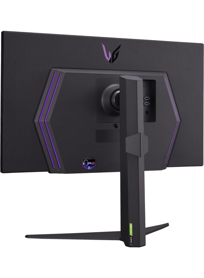 LG - UltraGear 4K Gaming Monitor (27GR93U-B) 27 inch, 4K, 144Hz, 1ms GtG, IPS Display, HDR 10, NVIDIA G-Sync & AMD FreeSync compatible, Smart Energy Saving, Displayport, HDMI ‎Purple Gray - Image 1