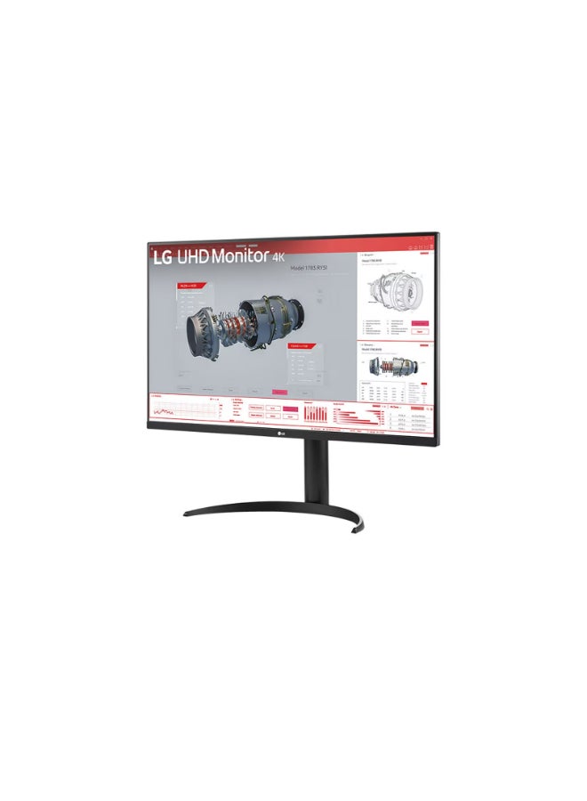 LG - 31.5" Inch VA UHD 4K Monitor with USB Type-C, Super Resolution+, Dynamic Action Sync, Flicker Safe & Black Stabilizer - 32BR55U-B | Black - Image 1
