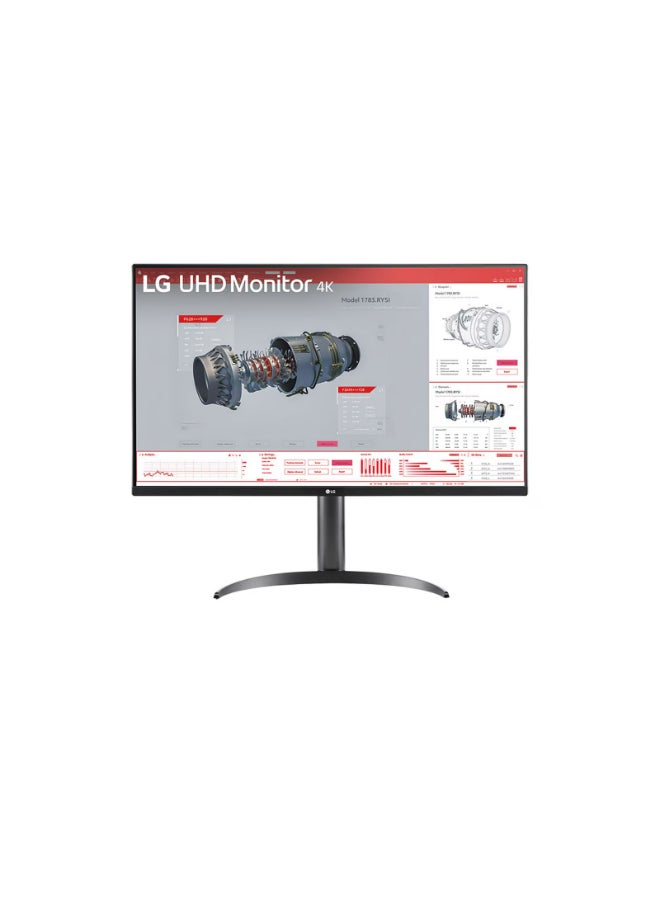LG - 31.5" Inch VA UHD 4K Monitor with USB Type-C, Super Resolution+, Dynamic Action Sync, Flicker Safe & Black Stabilizer - 32BR55U-B | Black - Image 1