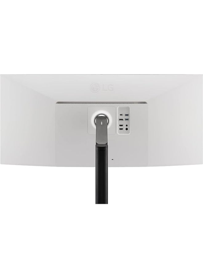 إل جي - (38WQ88C-W) شاشة 38 بوصة منحنية 21:9 فائقة الدقة QHD+ (3840 × 1600) IPS، سلسلة ألوان DCI-P3 95%، HDR10، USB Type-C، AMD FreeSync، مكبرات صوت مدمجة، حامل Ergo (تمديد/سحب/ الدوران/الارتفاع/الإمالة) أسود - Image 1