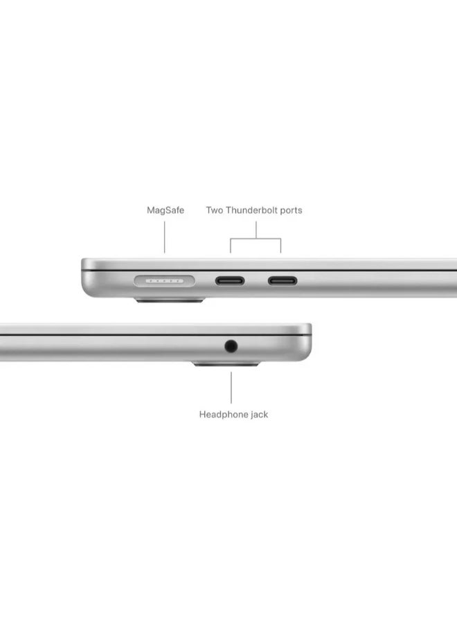 Apple - New 2024 MacBook Air MXCT3 13-inch Display, Apple M3 Chip 8-Core CPU 10-Core GPU Processor/16GB RAM/512GB SSD/Intel UHD Graphics English/Arabic Silver - Image 1