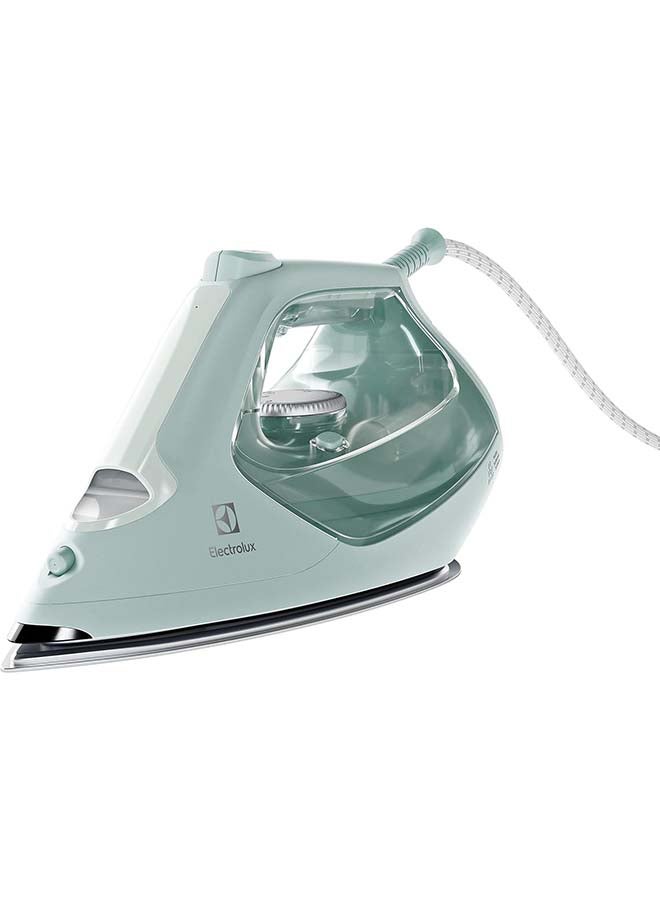 Electrolux Steam Iron With Powerful Steam Shot, Non-Stick Scratch-Resistant Resilium Soleplate, Tailored Programs For Every Fabric, Dual Clean System, Over Heating Protection, AutoOff 0.25 L 2300 W E7SI1-82LG Green 