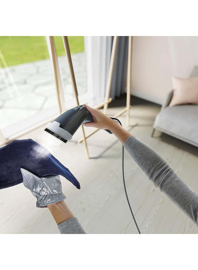 Handheld Garment Steamer, Pistol Steam Trigger, Plastic Soleplate, 100 Ml Water Tank Capacity, 3M Cord Length, Shot 20 Gm 0.25 L 1200 W E6GS1-12EG Grey