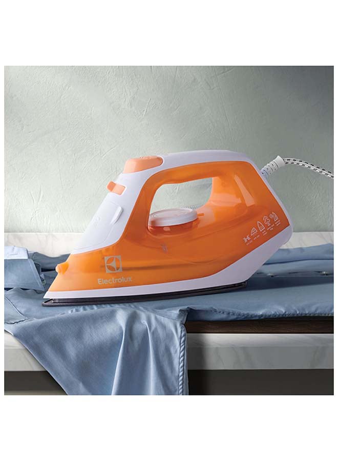Electrolux Steam Iron 1600W With Powerful Steam Shot, Non-Stick Sole Plate, Anti Calc Drip Self Clean And Auto Shutoff, Automatic Steam Adjustment, Safe Touch Indicator, Light Weight-Easy To Use 0.25 L 1600 W ESI4007 Orange - Image 3